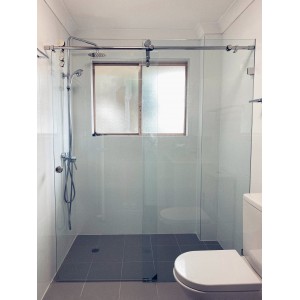 Sero-Frameless Sliding Door Wall to Wall 2 panels Set up Shower Screen 1400-1500*2H